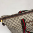 Gucci Borsa Vintage da viaggio a spalla in tela GG Supreme con Web stripe