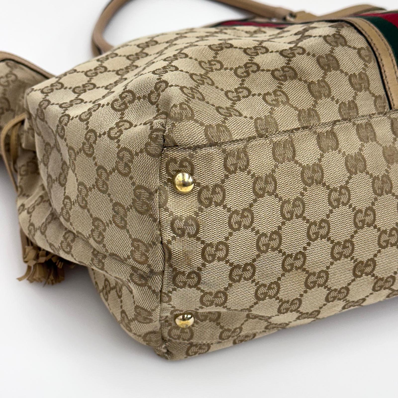 Gucci Borsa Web Large Tote Supreme in Tela GG con Nappine