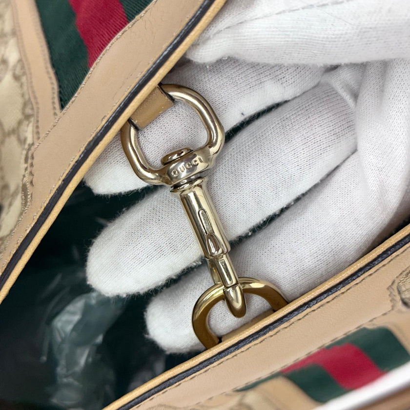 Gucci Borsa Web Large Tote Supreme in Tela GG con Nappine