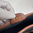 Gucci Borsa Web vintage a spalla in tela Micro GG nera e pelle marrone
