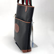 Gucci Borsa Web vintage a spalla in tela Micro GG nera e pelle marrone