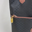 Gucci Borsa Web vintage a spalla in tela Micro GG nera e pelle marrone