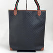 Gucci Borsa Web vintage a spalla in tela Micro GG nera e pelle marrone