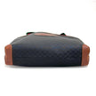 Gucci Borsa Web vintage a spalla in tela Micro GG nera e pelle marrone