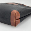 Gucci Borsa Web vintage a spalla in tela Micro GG nera e pelle marrone