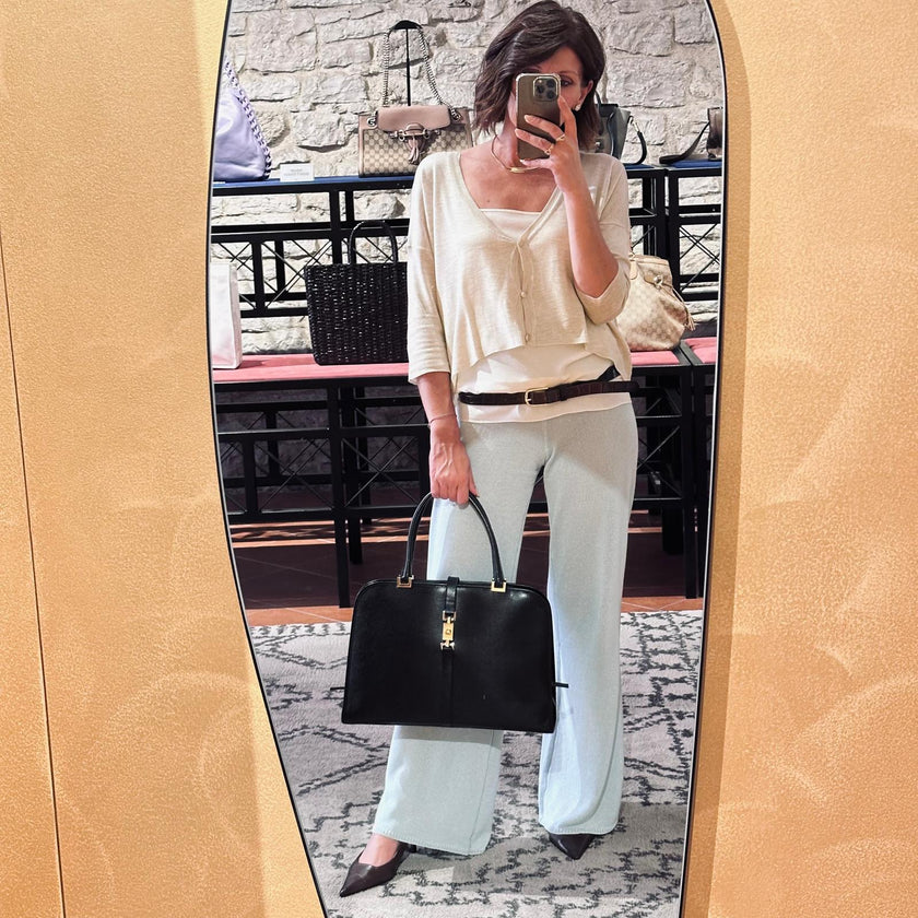 Gucci Borsa a Mano Jackie Large in Pelle Nera
