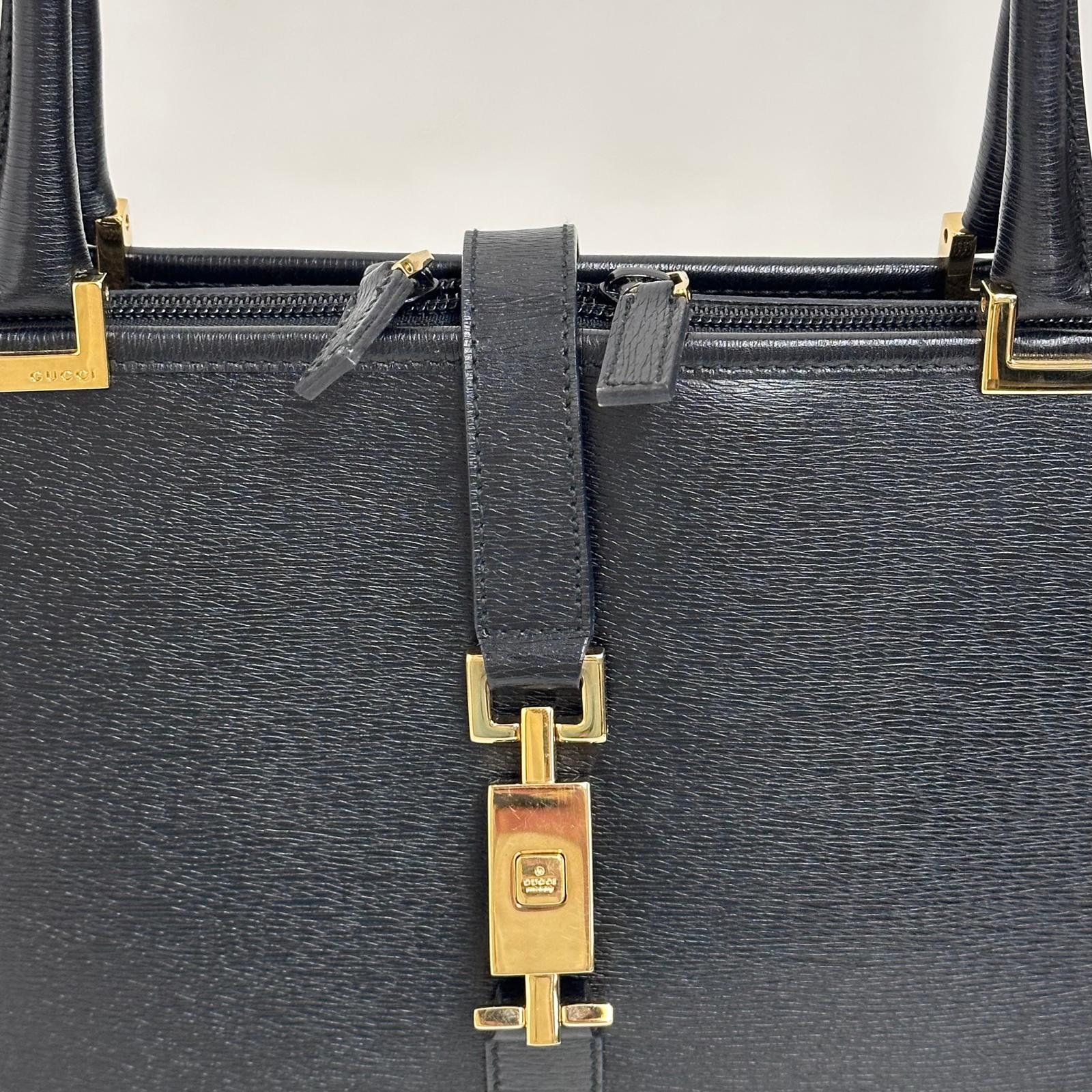 Gucci Borsa a Mano Jackie Large in Pelle Nera