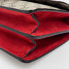 Gucci Borsa a Spalla Dionysus GG Supreme Grande con Dettaglio in Suede Rosso
