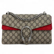 Gucci Borsa a Spalla Dionysus GG Supreme Grande con Dettaglio in Suede Rosso