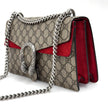 Gucci Borsa a Spalla Dionysus GG Supreme Grande con Dettaglio in Suede Rosso