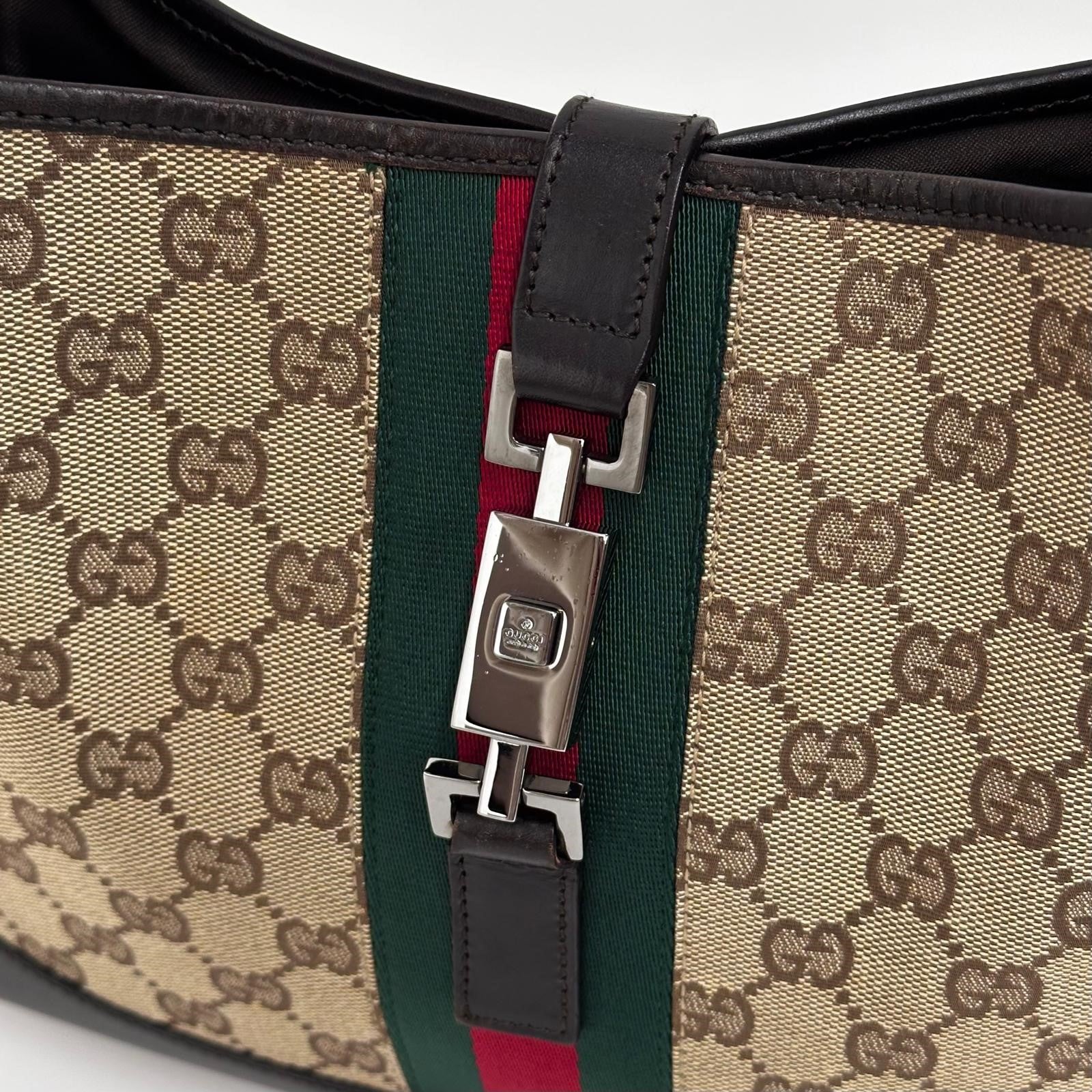 Gucci Borsa a Spalla Jackie Web in Tela GG Supreme