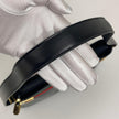 Gucci Borsa a Spalla Vintage in Pelle Nera con Fascia Web