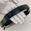 Gucci Borsa a Spalla Vintage in Pelle Nera con Fascia Web