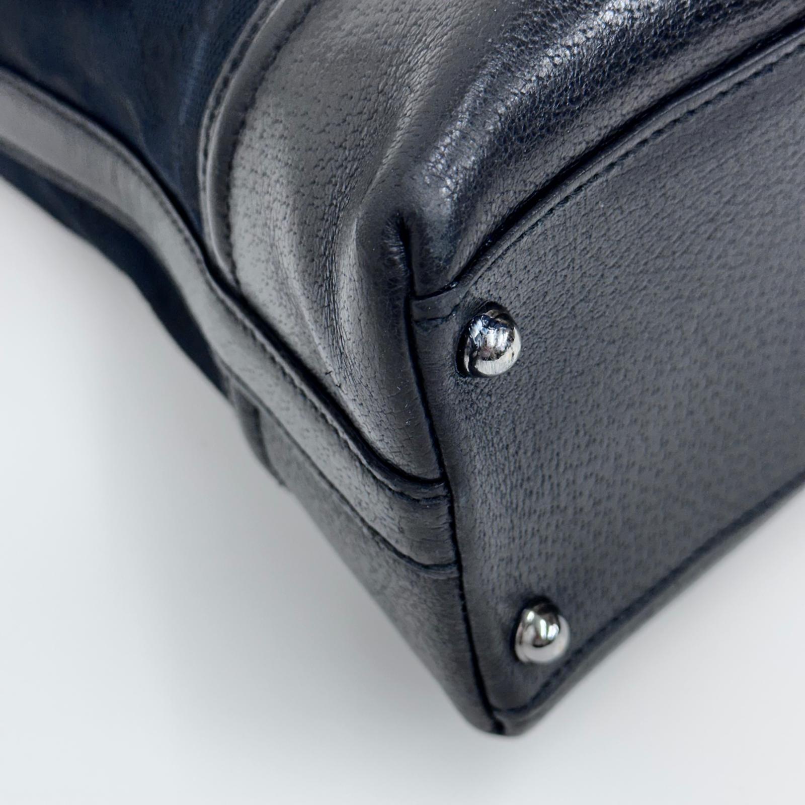 Gucci Borsa a Spalla in Tessuto GG Nero Linea Sherry