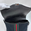 Gucci Borsa a Spalla in Tessuto GG Nero Linea Sherry