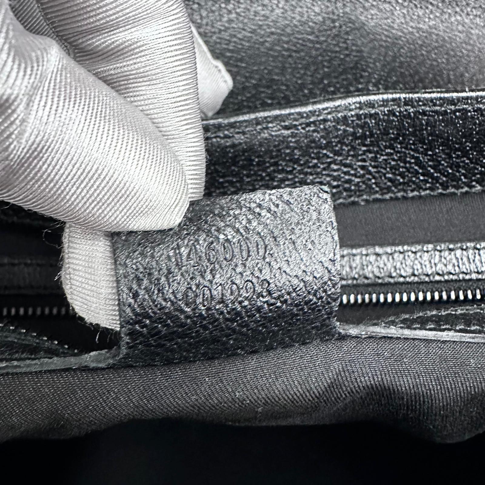 Gucci Borsa a Spalla in Tessuto GG Nero Linea Sherry
