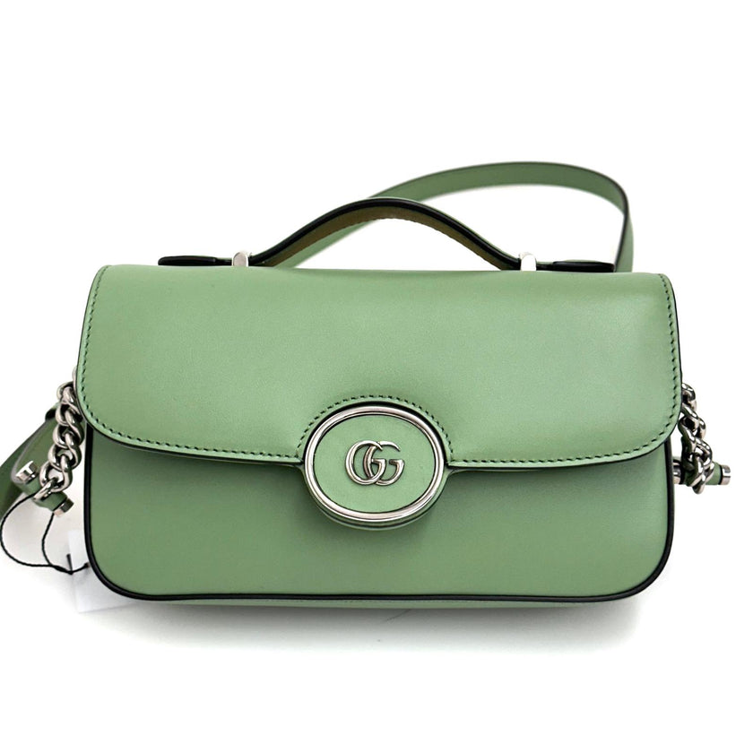 Gucci Borsa a Tracolla Blondie Mini in Pelle Verde Pastello