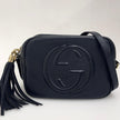 Gucci Borsa a Tracolla Soho Camera in Pelle Nera Martellata