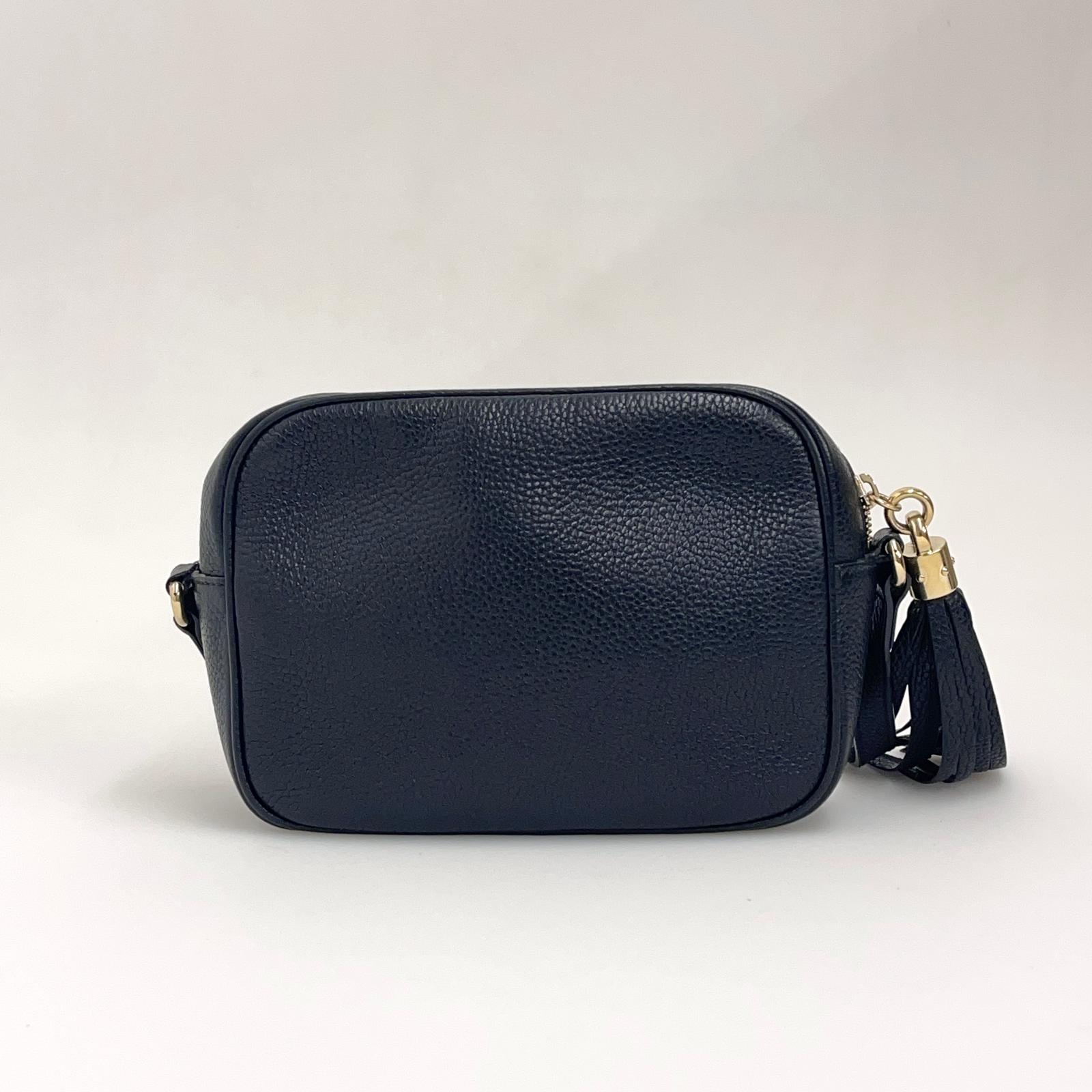 Gucci Borsa a Tracolla Soho Camera in Pelle Nera Martellata