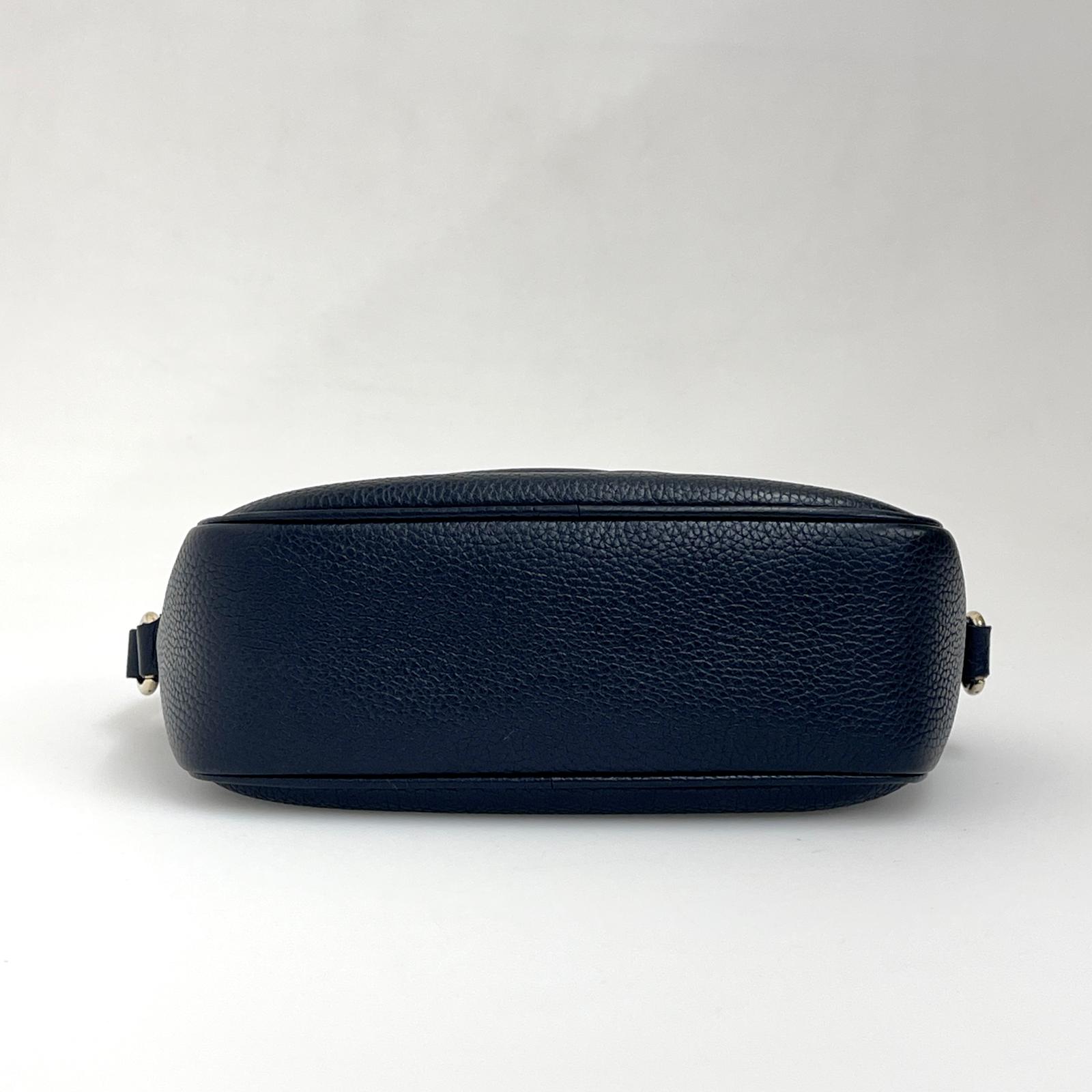 Gucci Borsa a Tracolla Soho Camera in Pelle Nera Martellata