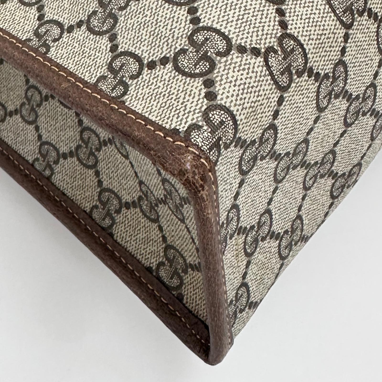 Gucci Borsa a mano GG Supreme con banda Web verde/rossa heritage