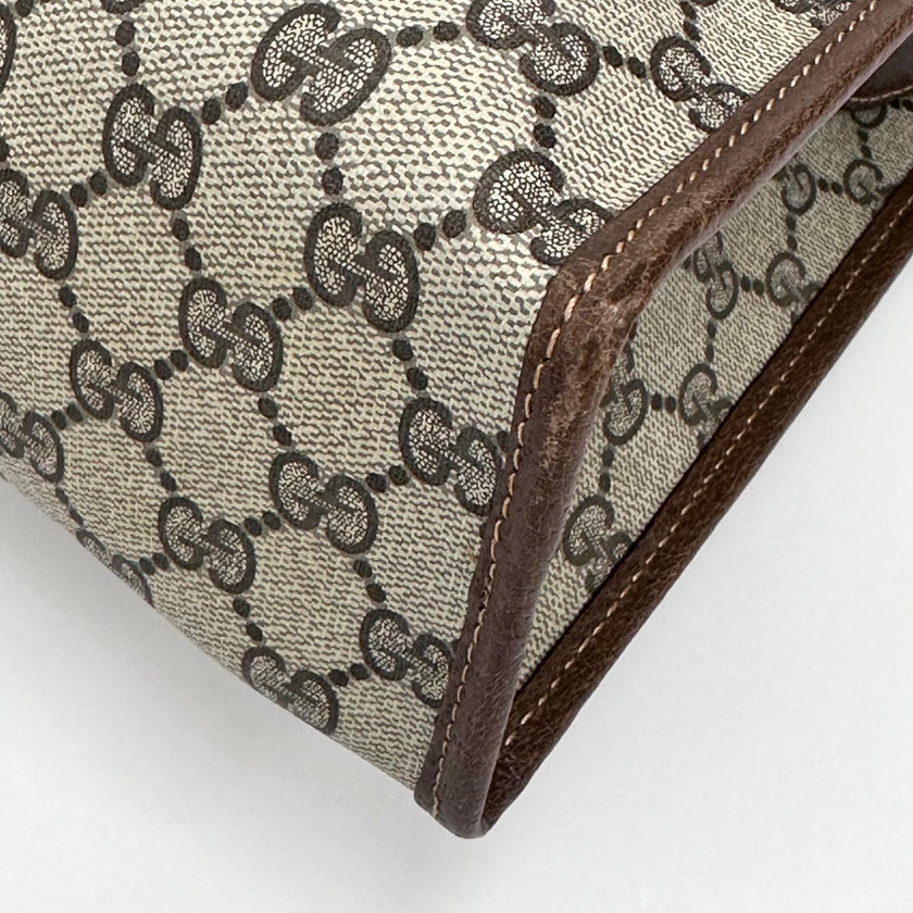 Gucci Borsa a mano GG Supreme con banda Web verde/rossa heritage