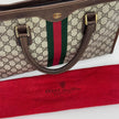 Gucci Borsa a mano GG Supreme con banda Web verde/rossa heritage