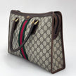 Gucci Borsa a mano GG Supreme con banda Web verde/rossa heritage