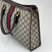 Gucci Borsa a mano GG Supreme con banda Web verde/rossa heritage