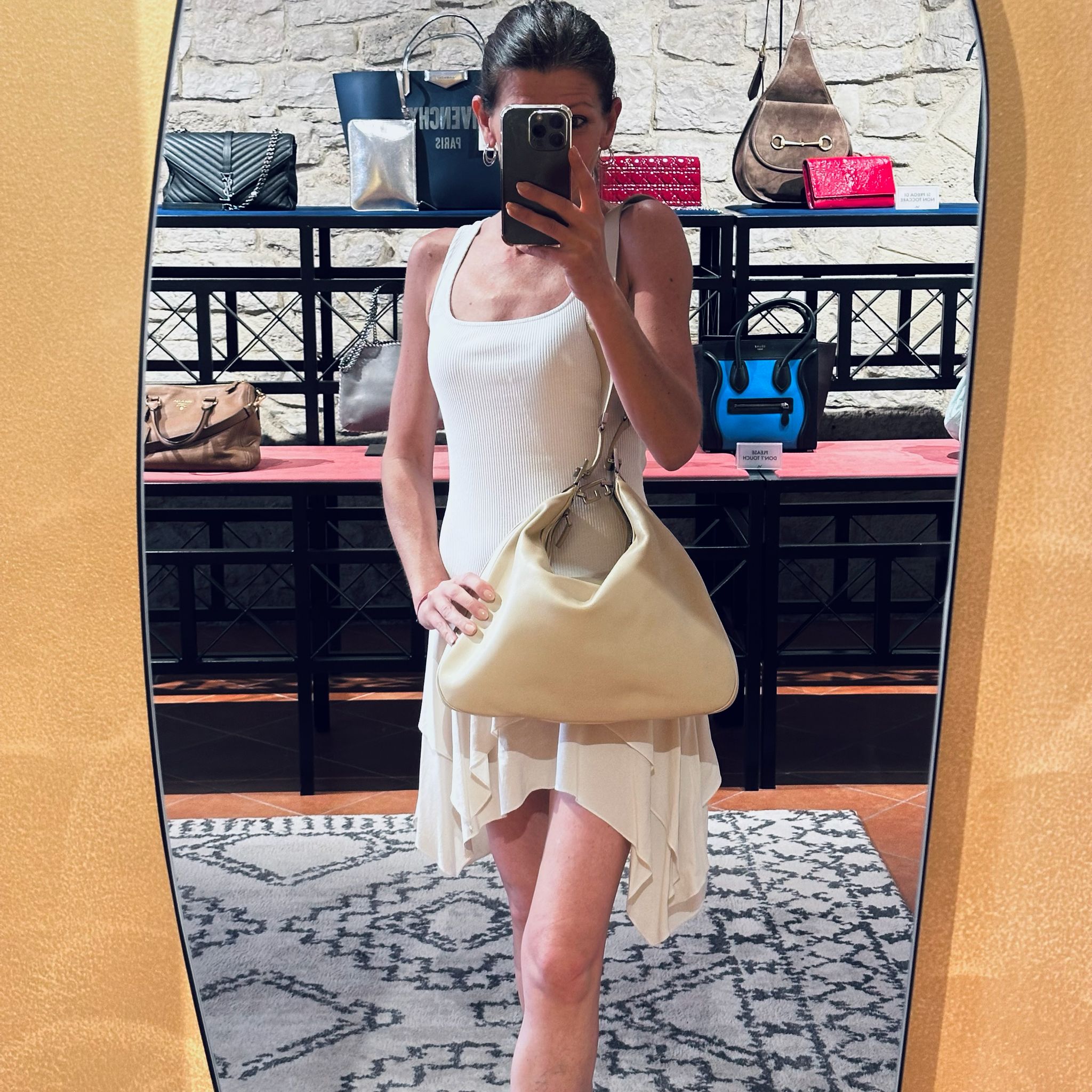 Gucci Borsa a spalla Attache Pelle Avorio
