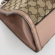 Gucci Borsa a spalla Emily GG Supreme beige rosa cipria con catena