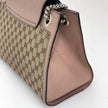 Gucci Borsa a spalla Emily GG Supreme beige rosa cipria con catena