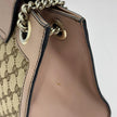 Gucci Borsa a spalla Emily GG Supreme beige rosa cipria con catena