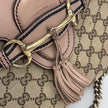 Gucci Borsa a spalla Emily GG Supreme beige rosa cipria con catena