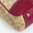 Gucci Borsa a spalla GG Canvas Beige Pelle Rossa