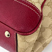 Gucci Borsa a spalla GG Canvas Beige Pelle Rossa