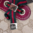 Gucci Borsa a spalla GG Canvas Beige Pelle Rossa