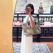 Gucci Borsa a spalla GG Supreme Blooms Tote Verde