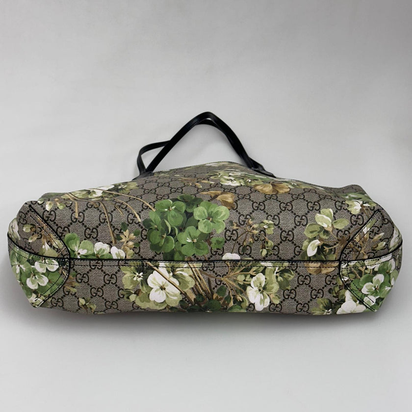 Gucci Borsa a spalla GG Supreme Blooms Tote Verde