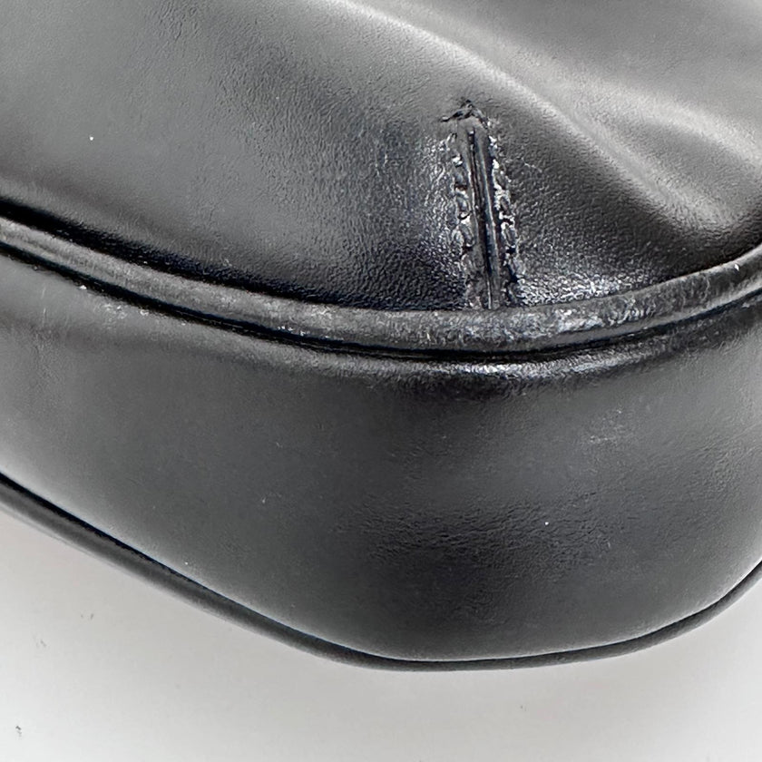 Gucci Borsa a spalla Hobo Horsebit in pelle nera anni ’70