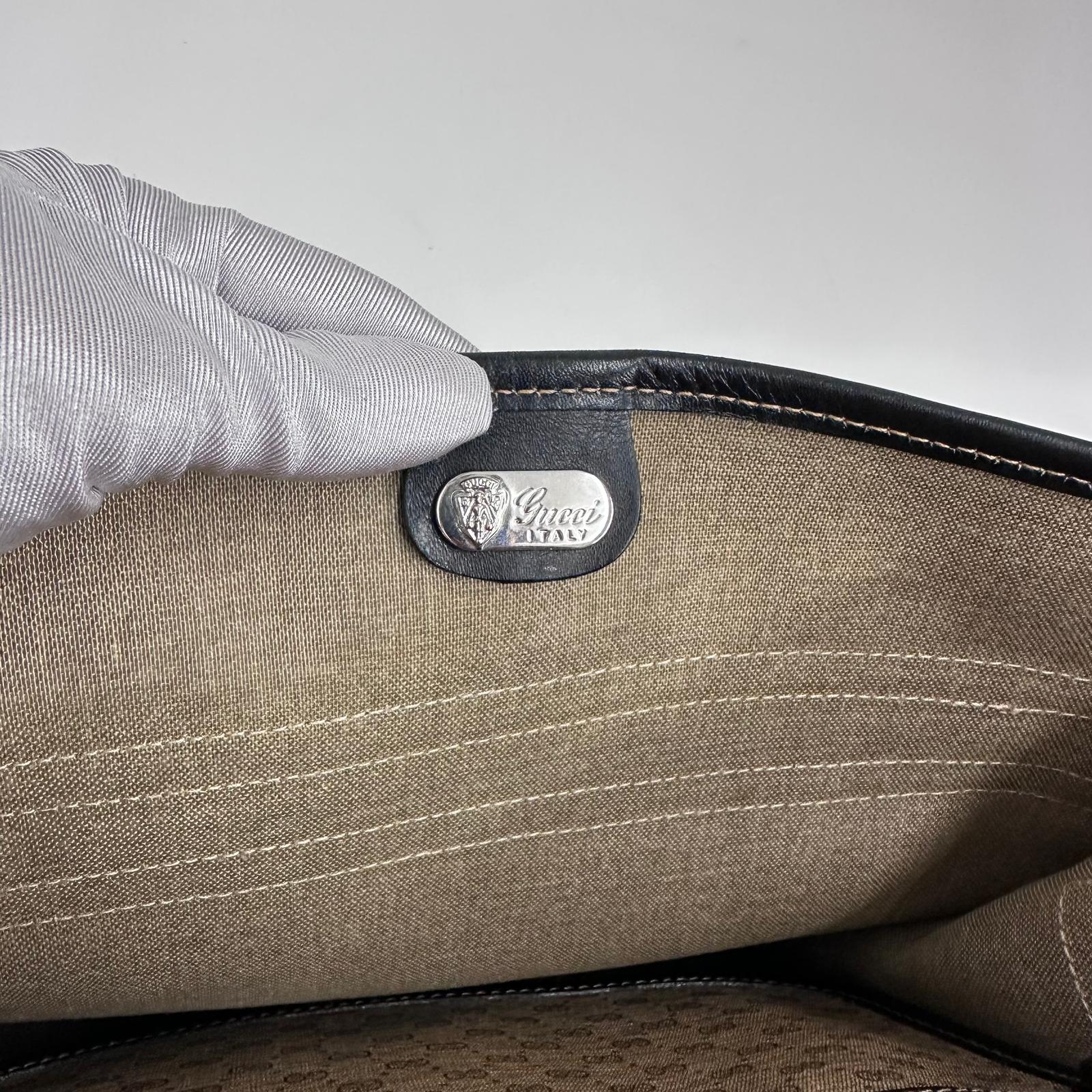 Gucci Borsa a spalla Monogram GG Plus con Web Stripe