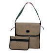 Gucci Borsa a spalla Monogram GG Plus con Web Stripe