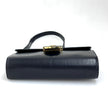 Gucci Borsa a spalla Sylvie vintage in pelle nera con nastro Web