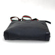 Gucci Borsa a spalla tote vintage in pelle nera micro monogram con nastro Web