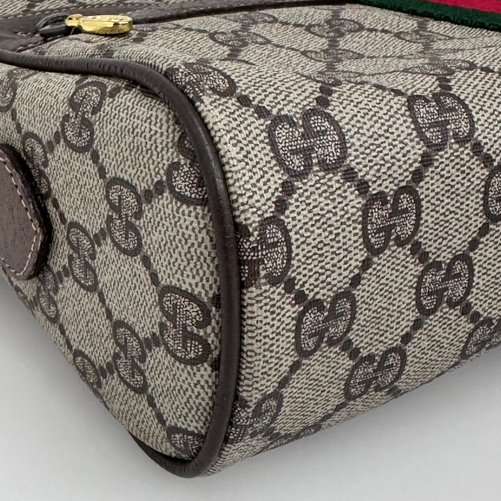 Gucci Borsa a tracolla GG Supreme con banda Web vintage