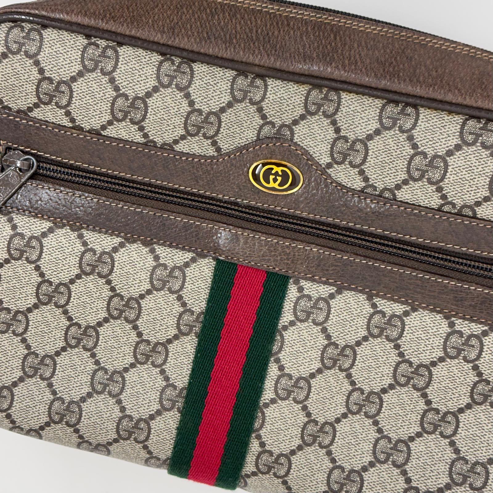 Gucci Borsa a tracolla GG Supreme con banda Web vintage