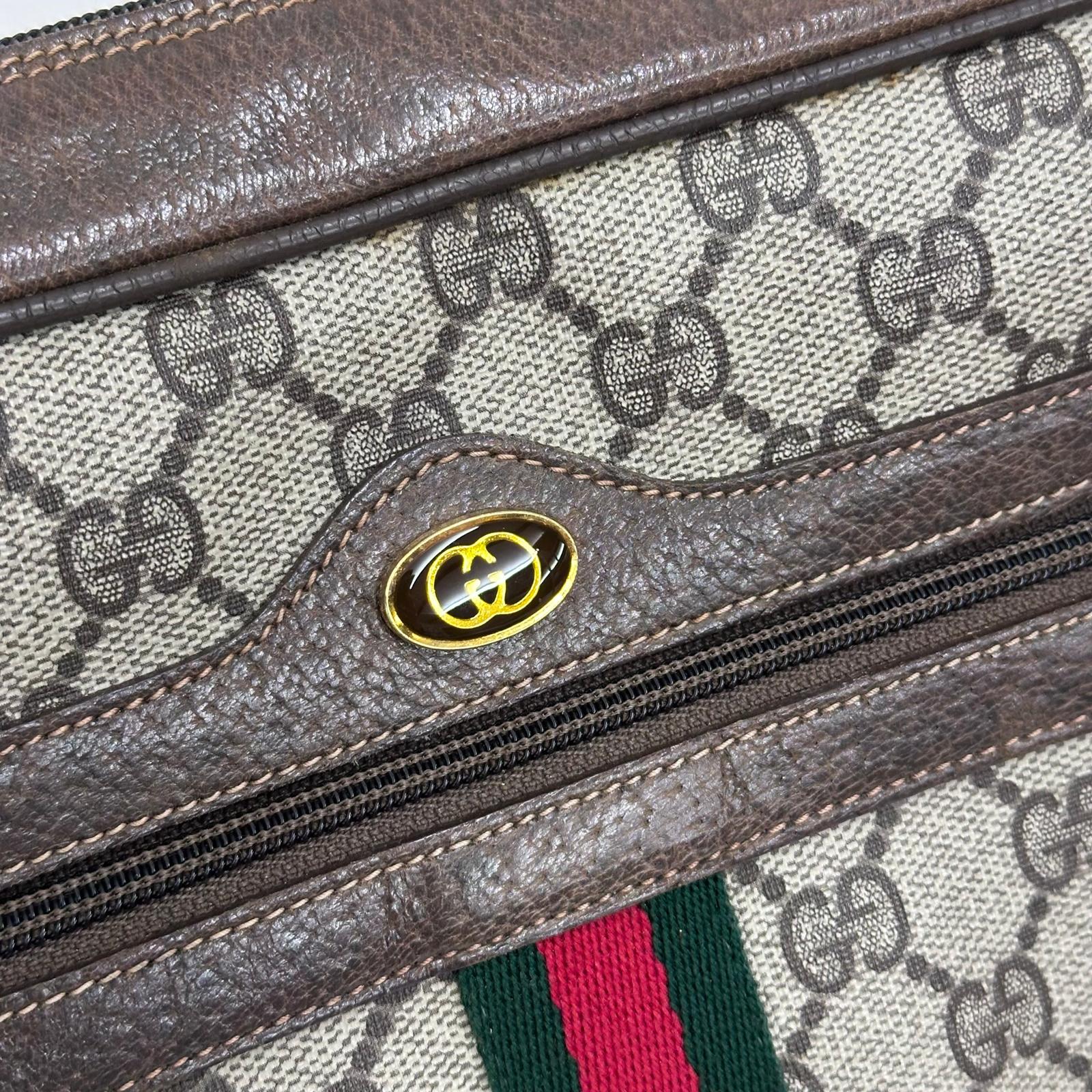 Gucci Borsa a tracolla GG Supreme con banda Web vintage