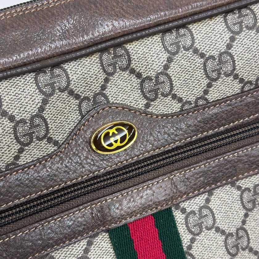 Gucci Borsa a tracolla GG Supreme con banda Web vintage