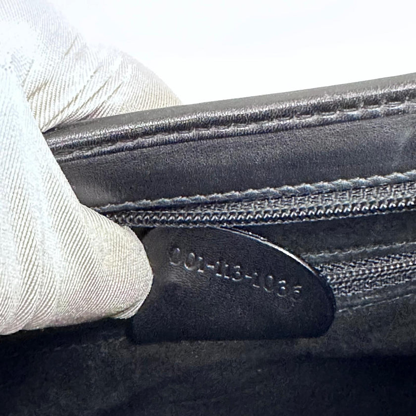 Gucci Borsa a tracolla pelle nera Interlocking GG Vintage