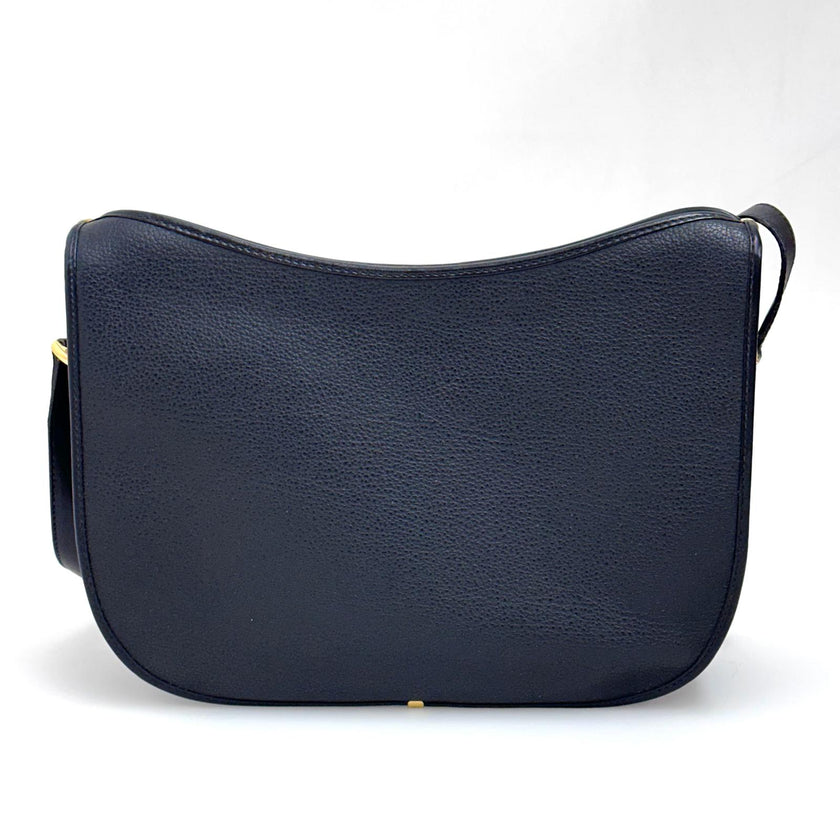 Gucci Borsa a tracolla pelle nera Interlocking GG Vintage